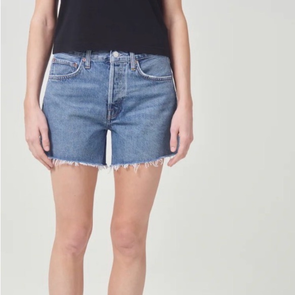 Agolde Parker Long Short in Skywave- Size 32